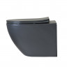Унитаз подвесной безободковый с сиденьем микролифт Bronze De Luxe 2010-GM серый