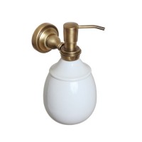Дозатор для жидкого мыла настенный Cameya Rychmond Bronze A1621K керамика