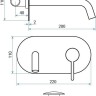 Смеситель для раковины встраиваемый Emmevi Filoinox 85055/IN никель