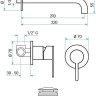 Смеситель для раковины встраиваемый Emmevi Filoinox 85155/IN никель