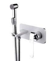 Гигиенический душ со смесителем Lemark Melange LM4919CW белый-хром