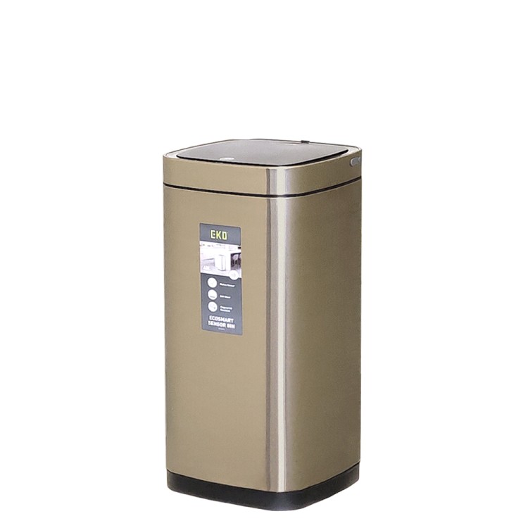 Мусорное ведро сенсорное EKO ECOSMART EK9252 RP-40L-CG золотая шампань (40л)