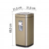 Мусорное ведро сенсорное EKO ECOSMART EK9252 RP-40L-CG золотая шампань (40л)