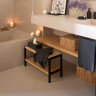Полка для ванной двойная напольная Andrea House AX72066 черная-бамбук