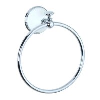 Полотенцедержатель кольцо TW Harmony TWHA015bi/cr хром-белый
