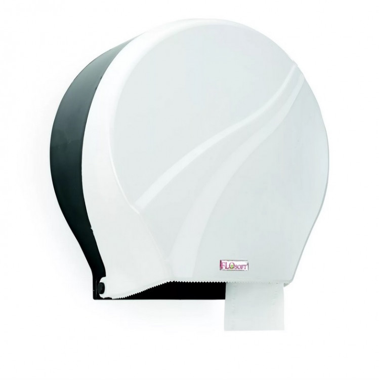 Диспенсер рулонный для туалетной бумаги Primanova FLOSOFT D-SD54 бело-серый