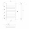 Полотенцесушитель электрический с полкой Lemark Pramen LM33910Z П10 500x900, диммер справа, хром