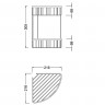 Полка-решетка угловая двойная Timo Nelson 160082/02 бронза