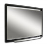 Зеркало с led-подсветкой и полкой в черной раме 80х60 Silver mirrors Челси LED-00002373