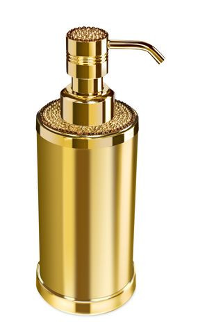 Дозатор для жидкого мыла настольный Windisch Starlight Round 90505O золото-хрусталь