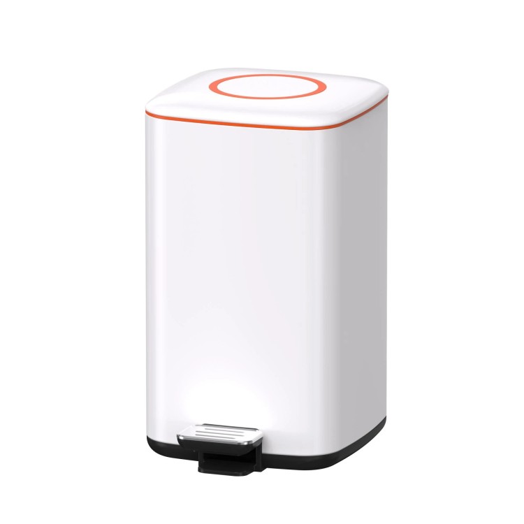 Ведро с микролифтом 12 л JAVA S-888-12W белое