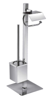 Стойка для ершика и туалетной бумаги Sanibano H4009/LCR хром