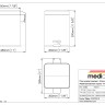 Ведро для мусора с педалью квадратное Mediclinics PP1206C хром (6л)