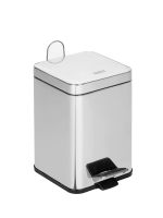 Ведро для мусора с педалью квадратное Mediclinics PP1206C хром (6л)