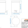 Ведро для мусора с педалью Mediclinics PP1303CS матовое (3л)