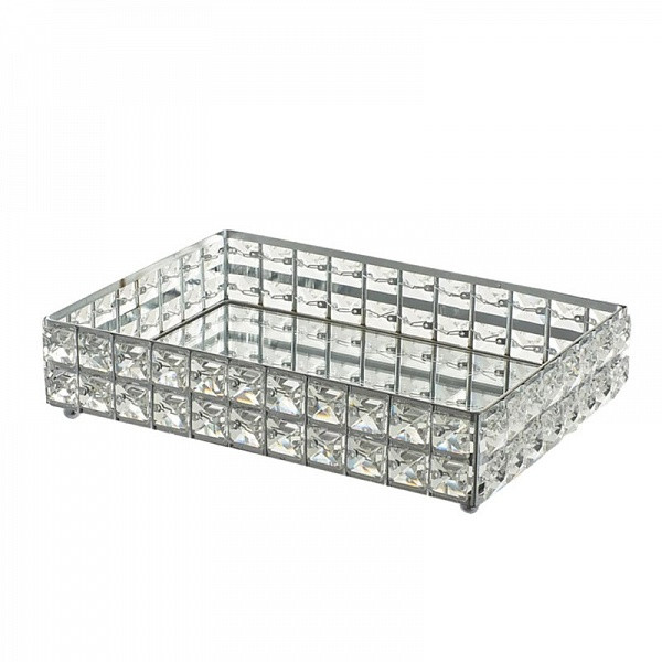 Подставка для предметов 30 см Kassatex Crystal Silver CRY-TRS-SLV