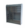 Шкаф-аптечка с жалюзийной шторкой Primanova M-09207 серый