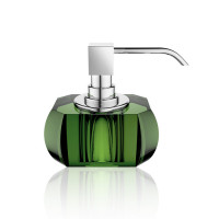 Дозатор для жидкого мыла настольный Decor Walther Kristall  0924296 зеленый-хром