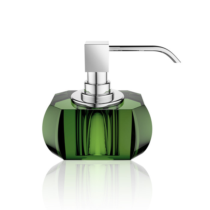 Дозатор для жидкого мыла настольный Decor Walther Kristall  0924296 зеленый-хром